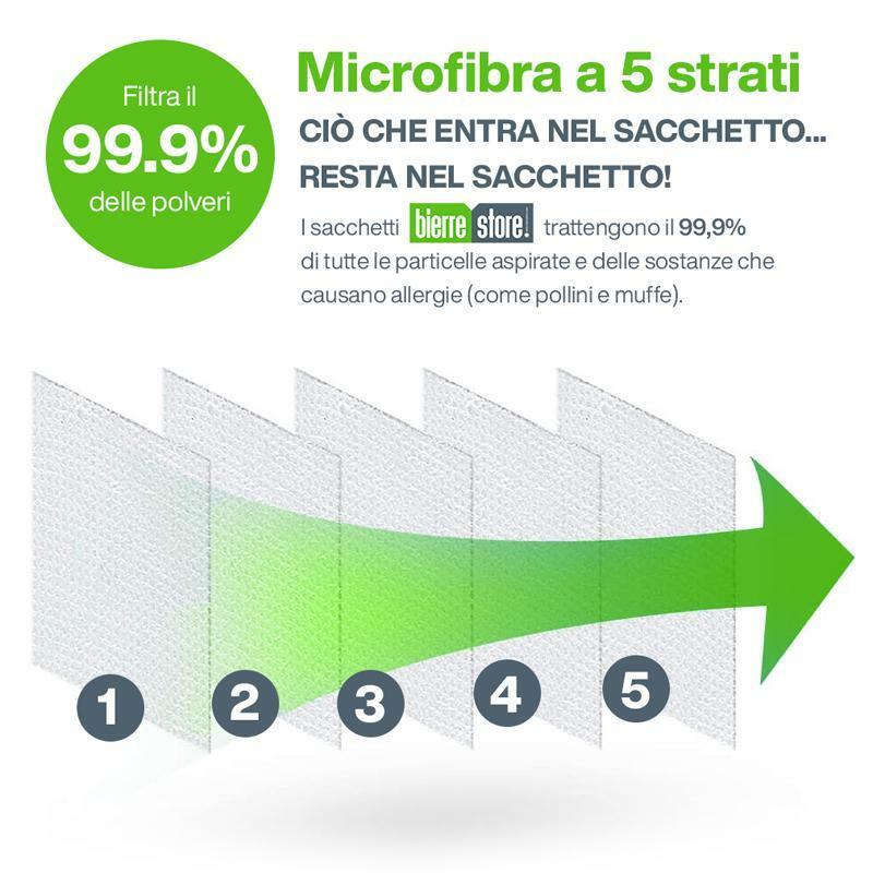 bierre store sacchetti folletto vk 200 vk 220 s con 12 sacchetti profumi e 2 filtri vk220s compatibile - foto 3