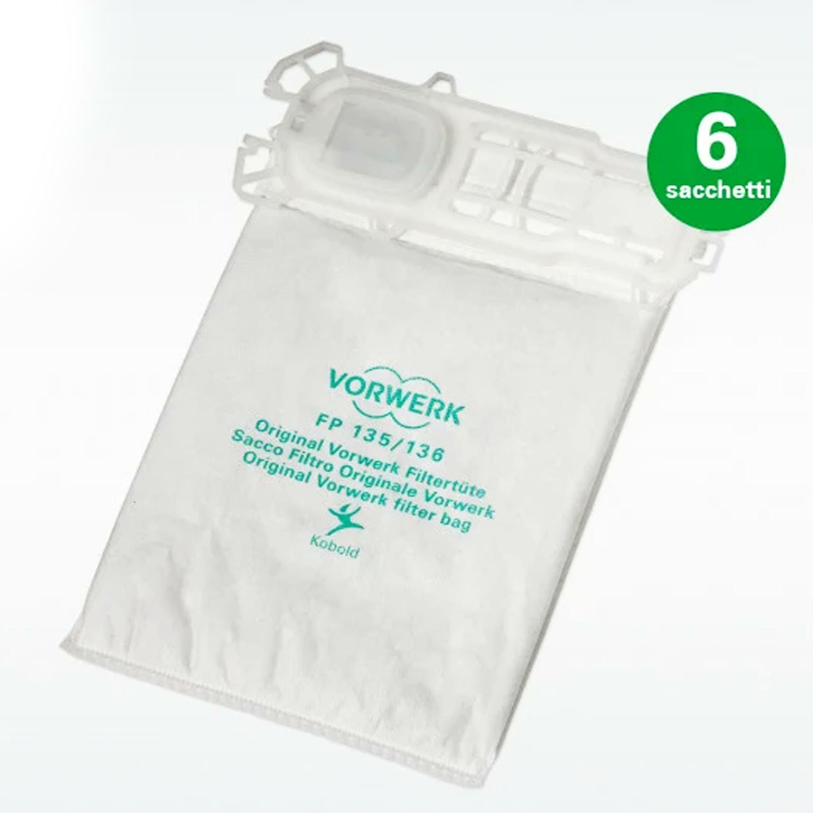 vorwerk sacchetti folletto vk 135 vk 136  dovina originali fp135 fp136 - foto 2