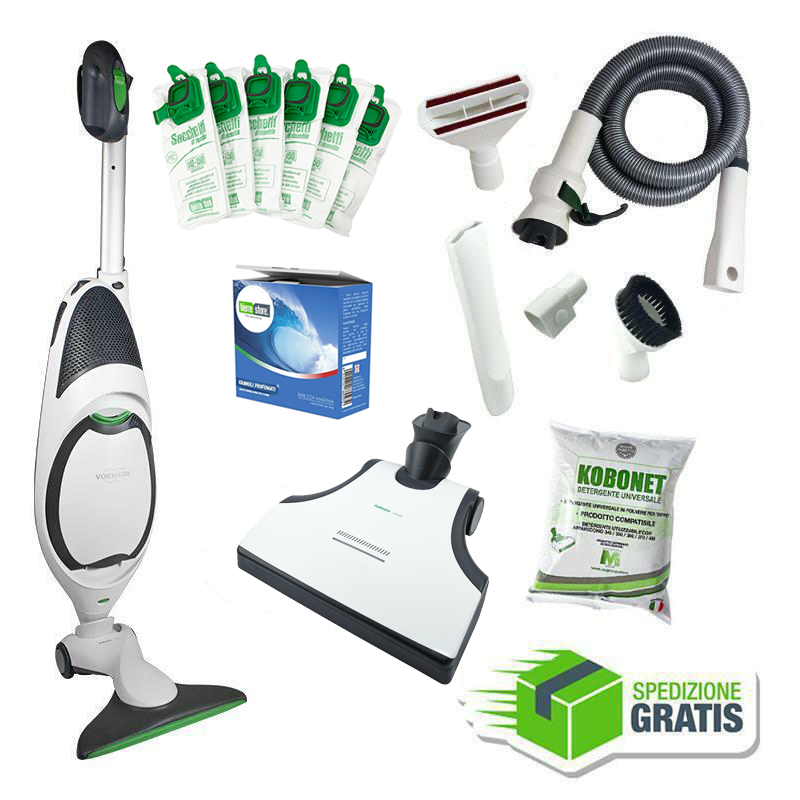 vorwerk vorwerk folletto rigenerato vk 150 con battitappeto eb400 e garantito 3 anni - foto 1